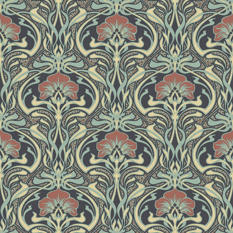 Fleur De Lis Living Woodward Floral Wallpaper & Reviews Wayfair